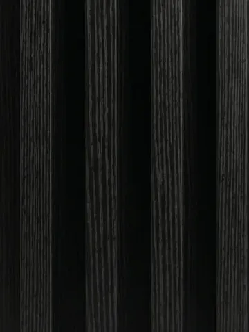 Blackwood Fluted boards, close-up of the face: black ribs, open wood grain