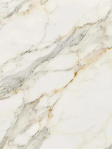 Calacatta White panel finish: marble look, white with soft beige veins