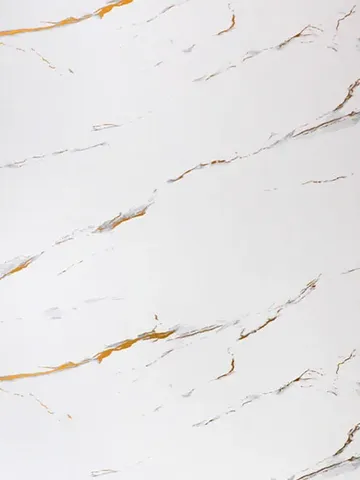 Caramel Vein panel finish: marble look, white with caramel veins