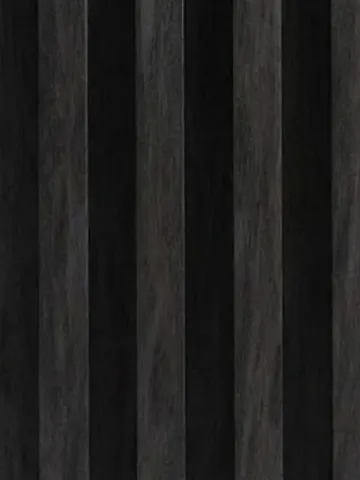 Dark Smoky Oak Fluted boards, close-up of the face: smoky charcoal oak ribs