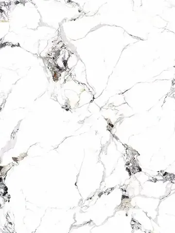 Glacier Vein Marble panel finish: marble look, white with charcoal veins
