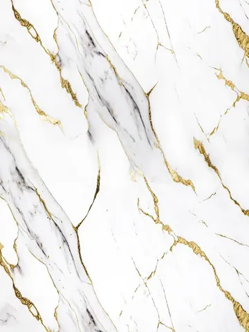 Luxe Gold Vein panel finish: marble look, white with gold veins