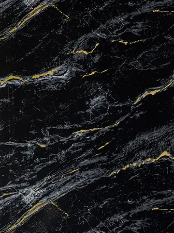 Midnight Gold panel finish: marble look, black with gold veins