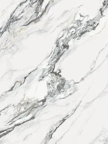 Regal Harmony panel finish: a white marble look with gray veining
