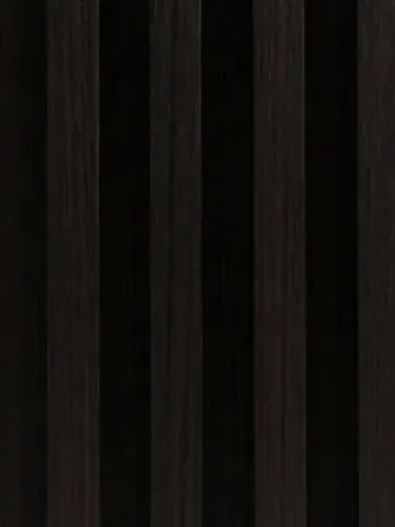Walnut Ink Metallic Fluted boards, close-up of the face: near-black walnut ribs