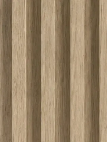 White Oak Fluted boards, close-up of the face: light oak ribs, soft grain