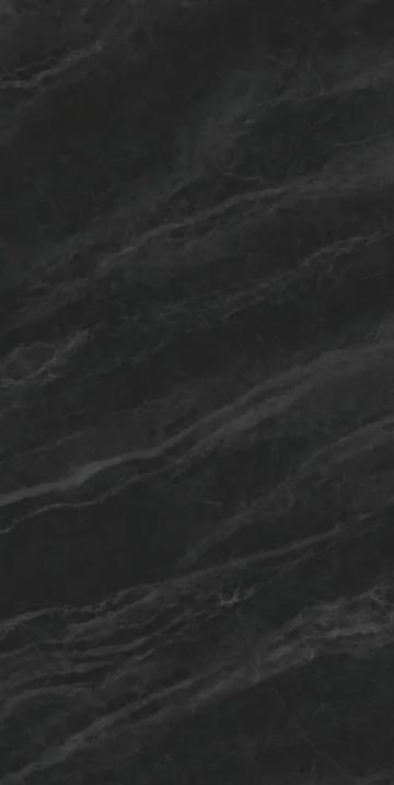 Continuous Pattern panel finish: continuous marble look, near-black with faint diagonal bands