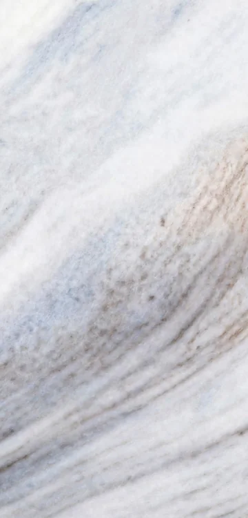 Continuous Pattern panel finish: continuous marble look, swirled blue-gray and beige waves