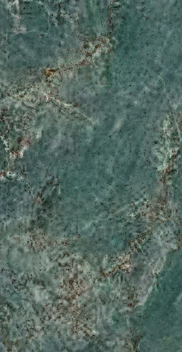 Continuous Pattern panel finish: continuous marble look, deep green with lighter green veining