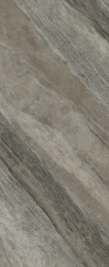 Continuous Pattern panel finish: continuous marble look, gray-beige with soft diagonal veining