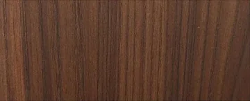 Wood panel finish: wood look, rich mahogany red-brown, straight grain