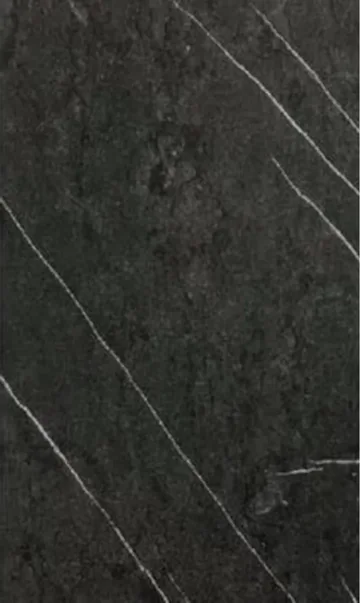 Matte Stone panel finish: matte stone look, dark charcoal with diagonal hairline veins