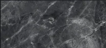 Glossy Stone panel finish: glossy stone look, dark gray with busy marble veining