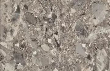 Concrete panel finish: concrete look, terrazzo with stone aggregate