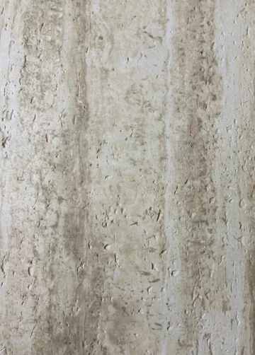 Travertine Marble panel finish: travertine look, gray-beige with clouded veining