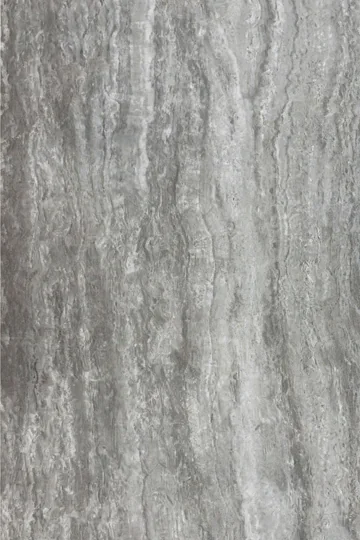 Travertine Marble panel finish: travertine look, gray with wavy vertical veining