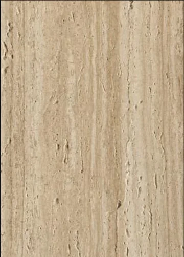 Travertine Marble panel finish: travertine look, warm sand with fine linear veining