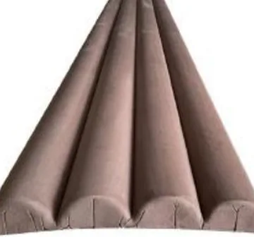 Padded Panel panel finish: upholstered, dusty rose velvet, wide rounded channels