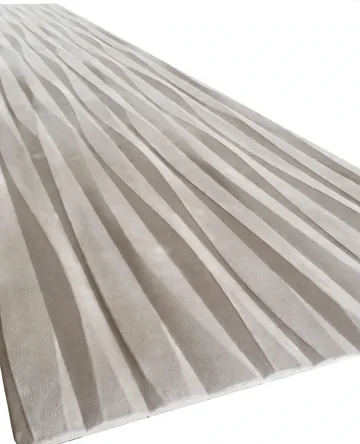 Padded Panel panel finish: upholstered, light gray, fine pleated flutes