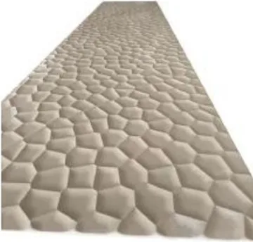 Padded Panel panel finish: upholstered, warm beige, quilted pebble texture