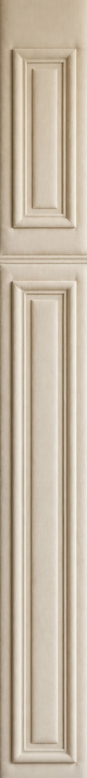 Padded Panel panel finish: upholstered, cream, narrow classical panel moulding