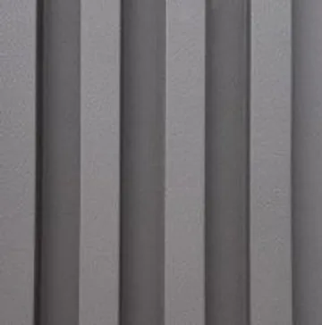 Slat Panel panel finish: fluted, series 700, mid gray flat slats