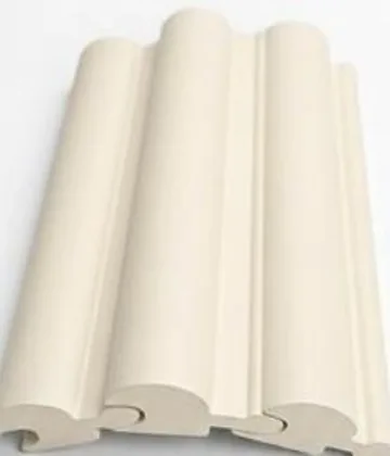 Slat Panel panel finish: fluted, series 700 Curve, ivory wave profile