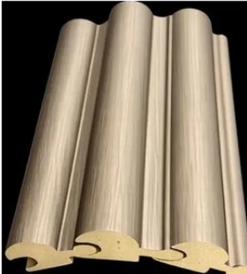 Slat Panel panel finish: fluted, series 700 Curve, warm taupe wave profile