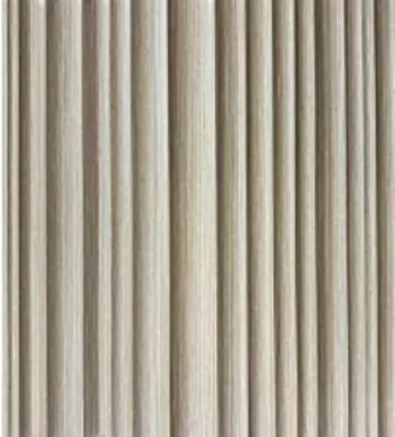 Slat Panel panel finish: fluted, series 800, pale greige fine ribs