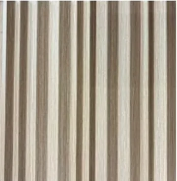 Slat Panel panel finish: fluted, series 900, light greige wide ribs