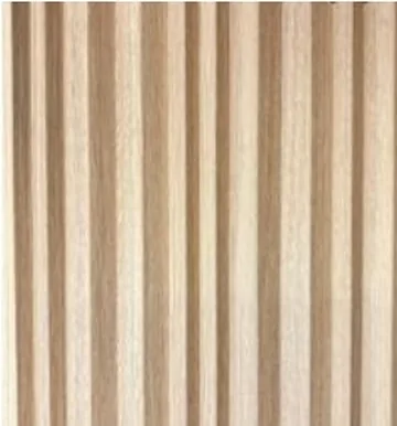 Slat Panel panel finish: fluted, series 900, light oak wide ribs