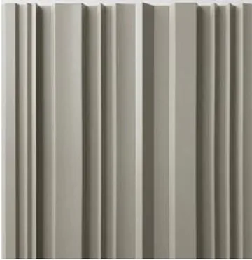 Slat Panel panel finish: fluted, series 900, light gray stepped profile
